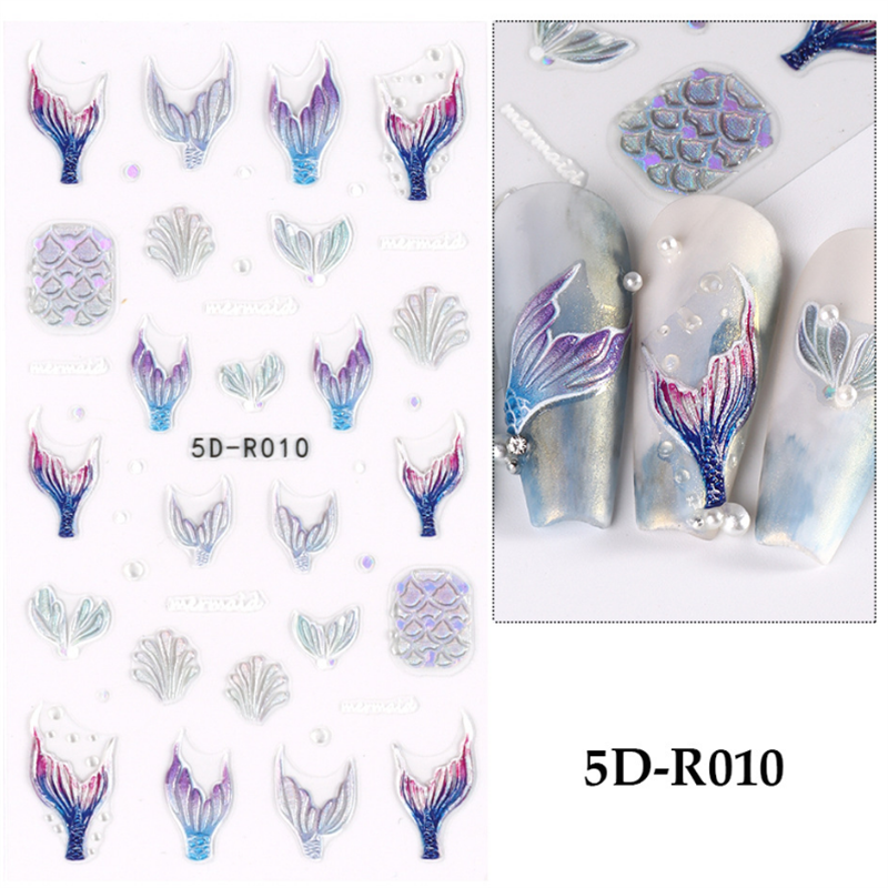 5D Ocean Starfish Nail Stickers