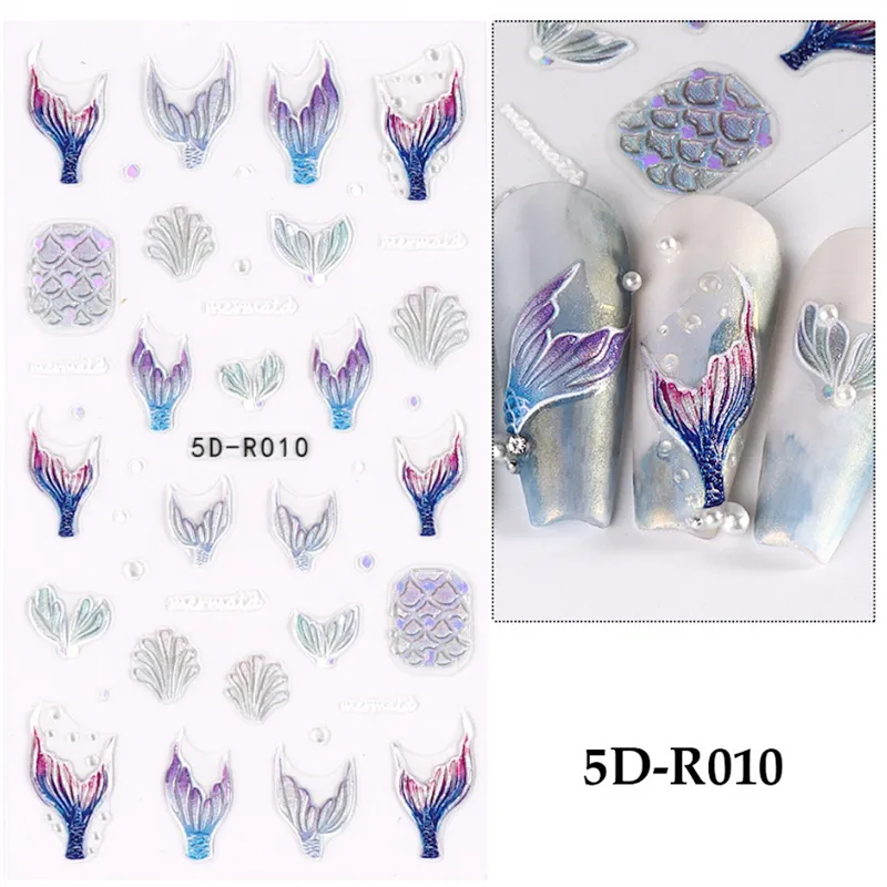 5D Ocean Starfish Nail Stickers